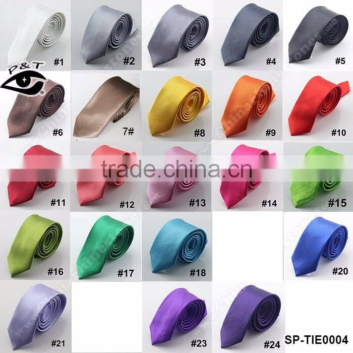 22 Colors NECK TIE SILK TIE SKINNY SOLID NECK TIE