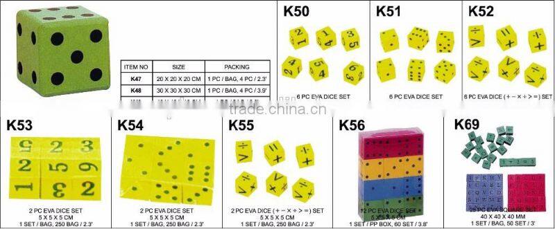 5inch PU Coated Foam Number Dice