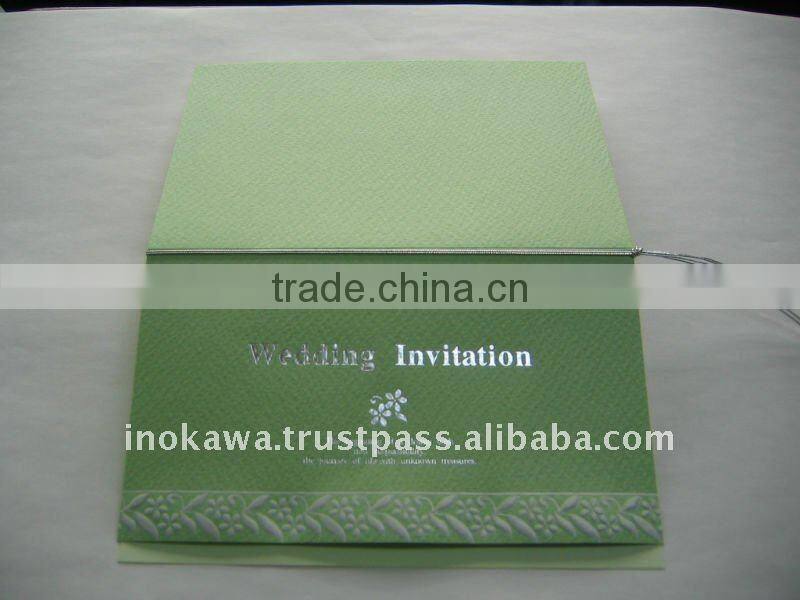 Japan Wedding Invitation Card 'PLATINUM GREEN' STOCKLOT Wholesale