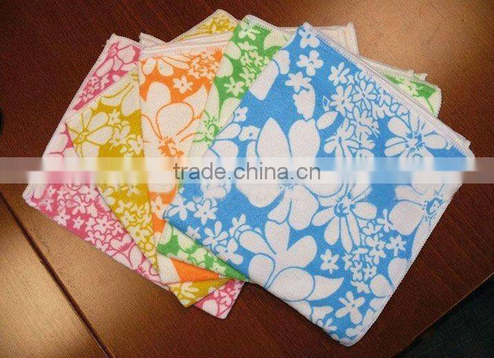 custom print microfiber oil absorbent paper bamboo fiber cleaning cloth/towel mop dust cloth