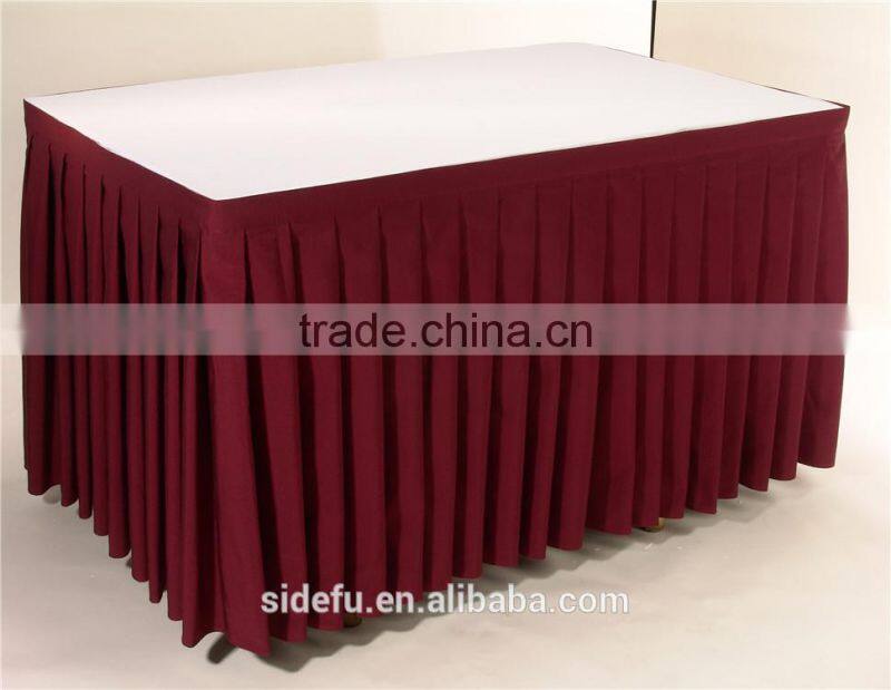 Wholesale Customized Fancy Square Ruffled Table Skirt
