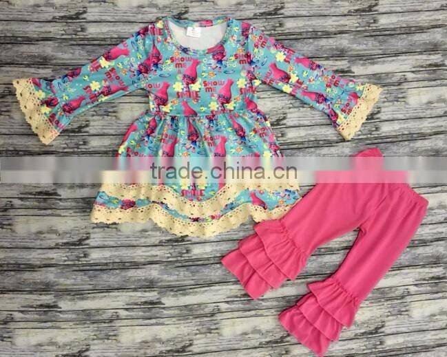 Easter boutique kids clothing remake girl rabbit print outfits spring boutique girl clothing sets