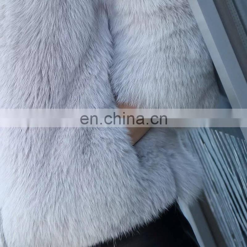 2016 Colorfur Genuine Fox Fur Coat Short Style Winter Coat Fashion