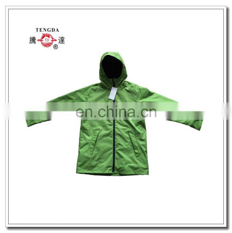 OEM factory nylon with PU coating children warm waterproof ourdoor jacket with fleece