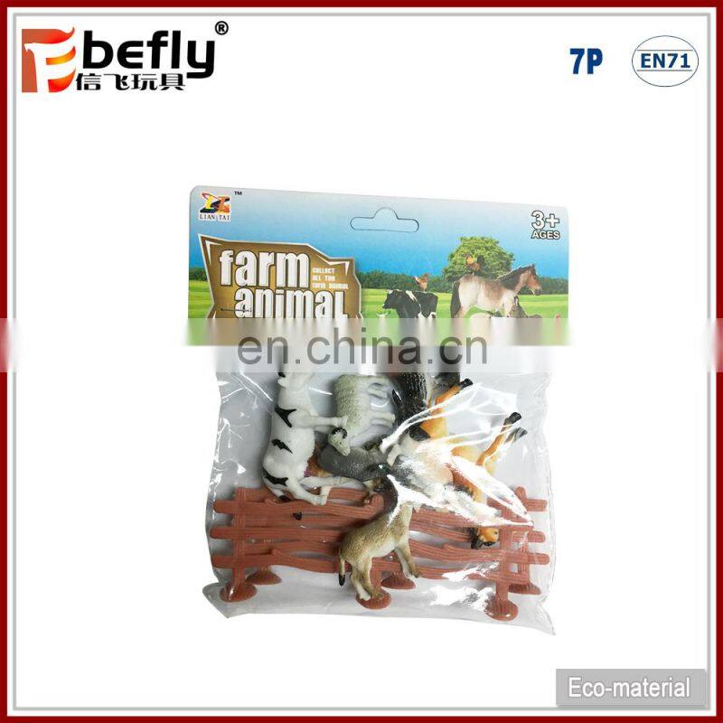 10pcs ECO Farm model set plastic toy with pig horse figure