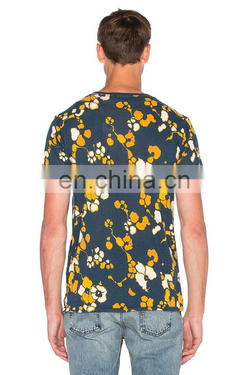 men high quality custom printing design compressed t-shirt