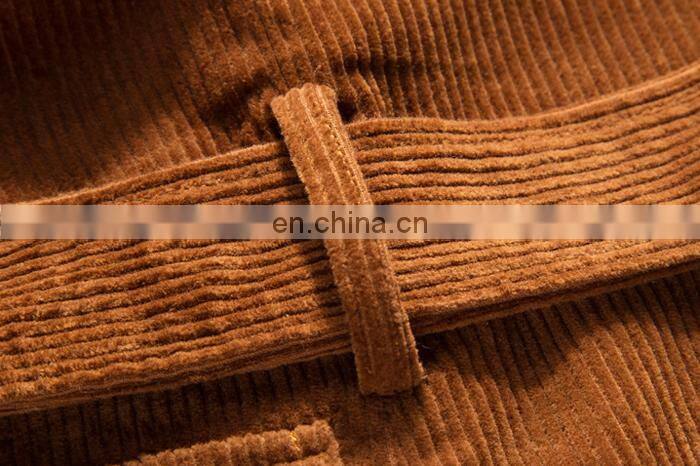 Hot Sale Fashion Women Corduroy Windbreaker Jacket Coat