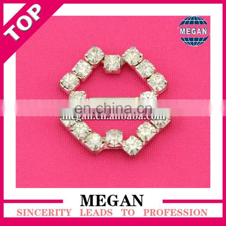 fashion charming custom rhinestone alloy sash buckles for wedding decoration