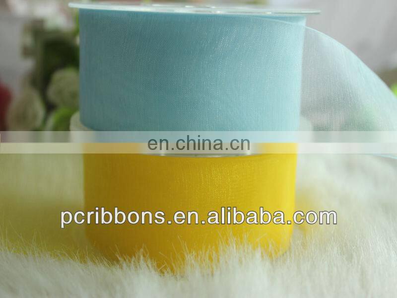 Beautiful double sheer ribbons silk organza ribbon