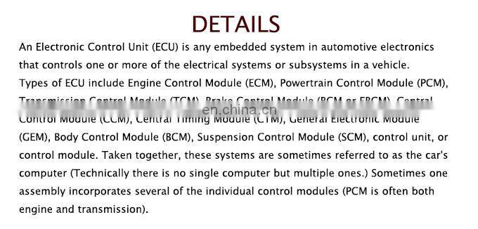 For TOYOTA 89257-12010 Cooling Fan Control Unit/Module ECU/ECM for MAZDA
