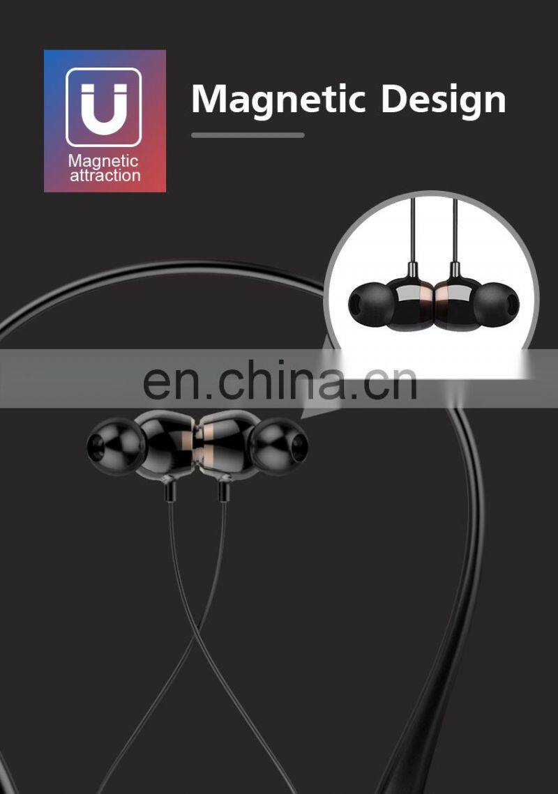 IPX7 Waterproof Magnetic Sports Wireless Earphone super Bass Stereo wireless neck Band Wireless Headphone