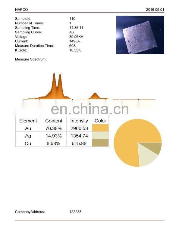 XRF Gold analyzer (NAP8200)