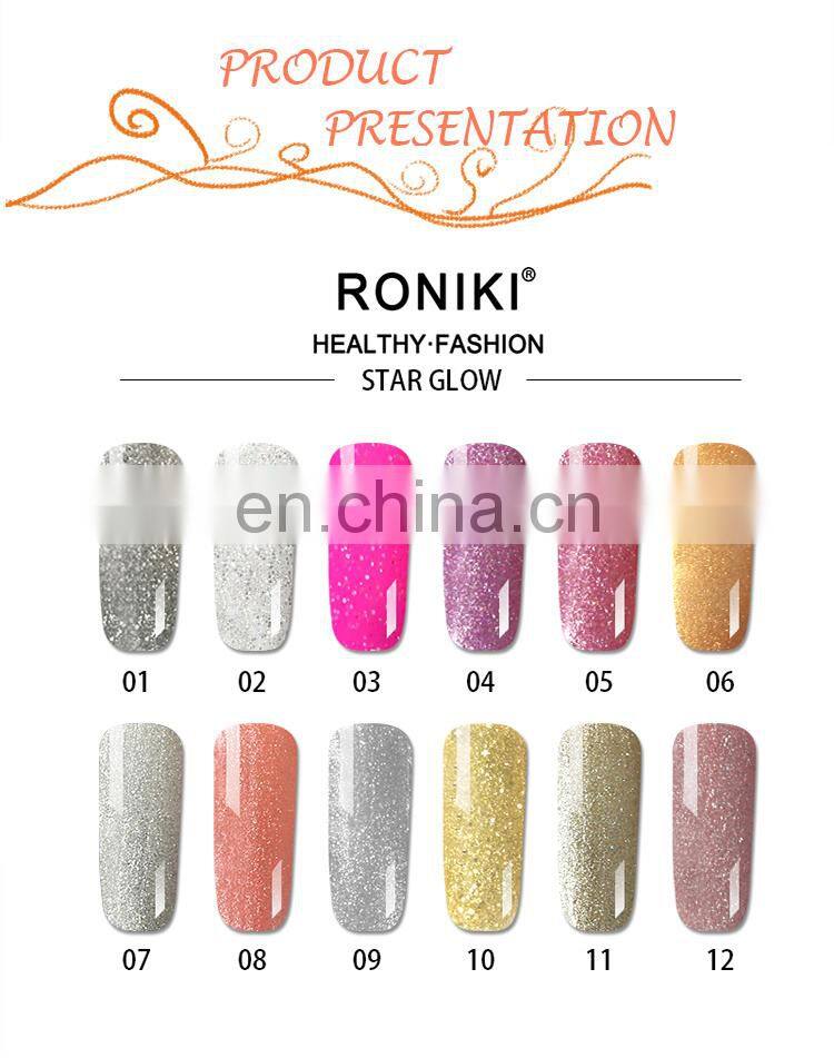 soak off uv led color RONIKI Fashion series Three step Nail Gel Polish