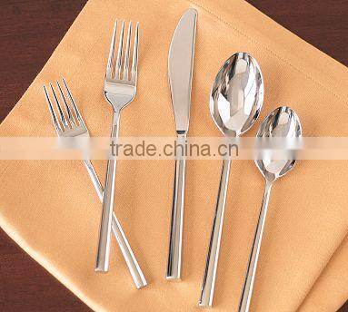 Silver Plated Brass Cutlery Set Of Spoon, Fork And Paster With Stand