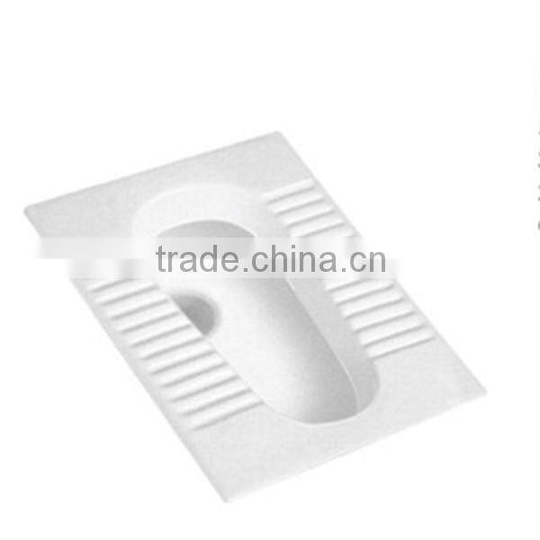 square one-piece ceramic squat pan