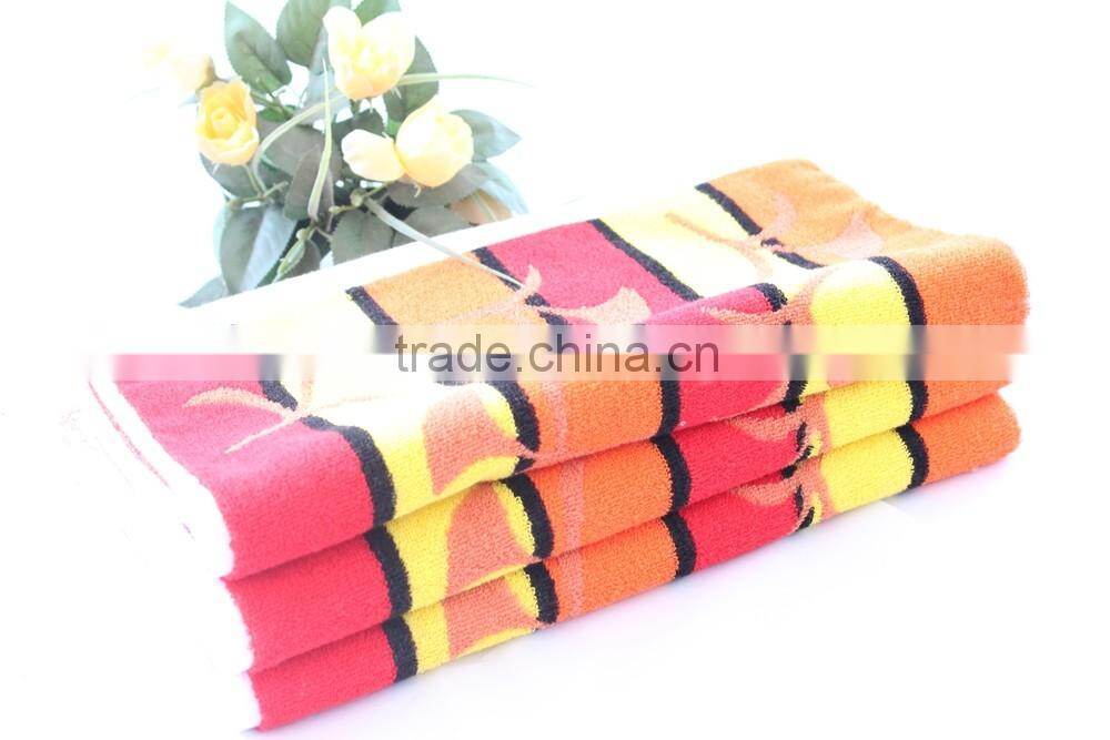 yarn-dyed custom design pattern jacquard pure cotton face towel