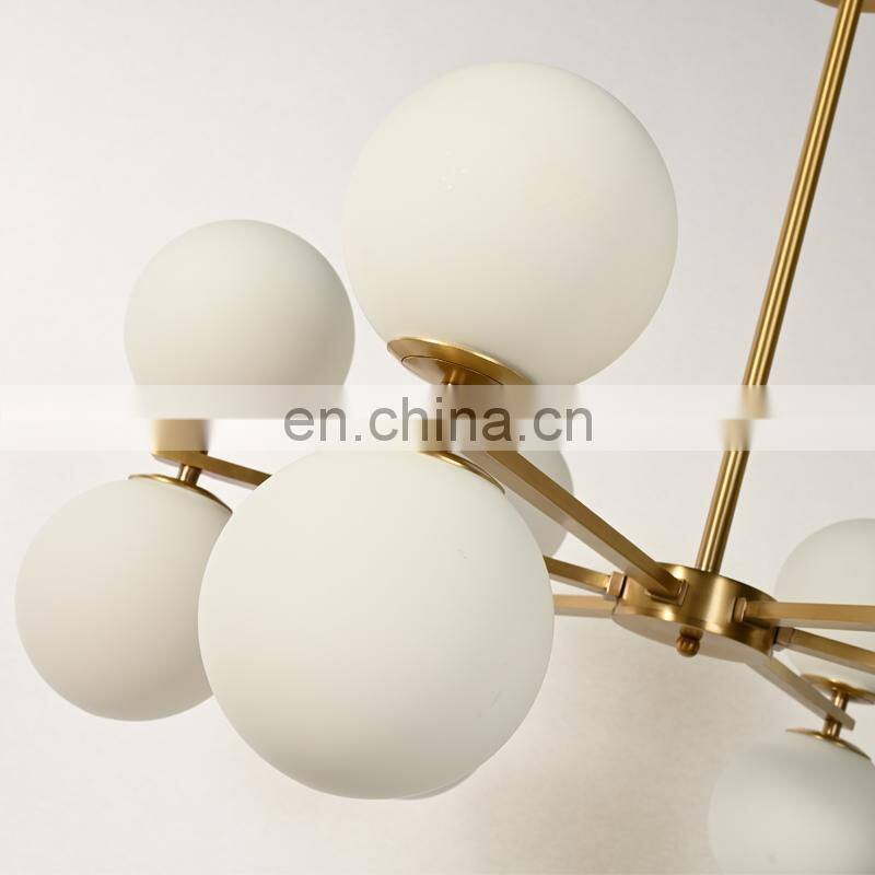 Moonshadow bedside modern lamp accessories industrial glass ball chandelier