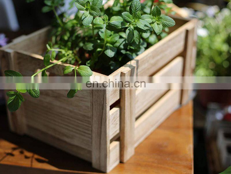 Decorative Storage Wooden Crates (Set of 3) Natural Perfect for Gardening Wedding Display Wooden Box
