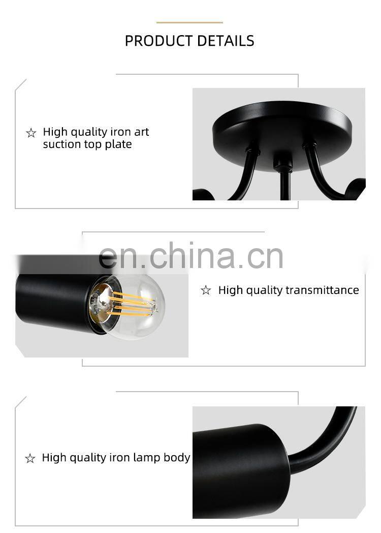 HUAYI High Performance Nordic 60w House Lighting Bedroom Living Room Modern LED Ceiling Lamp
