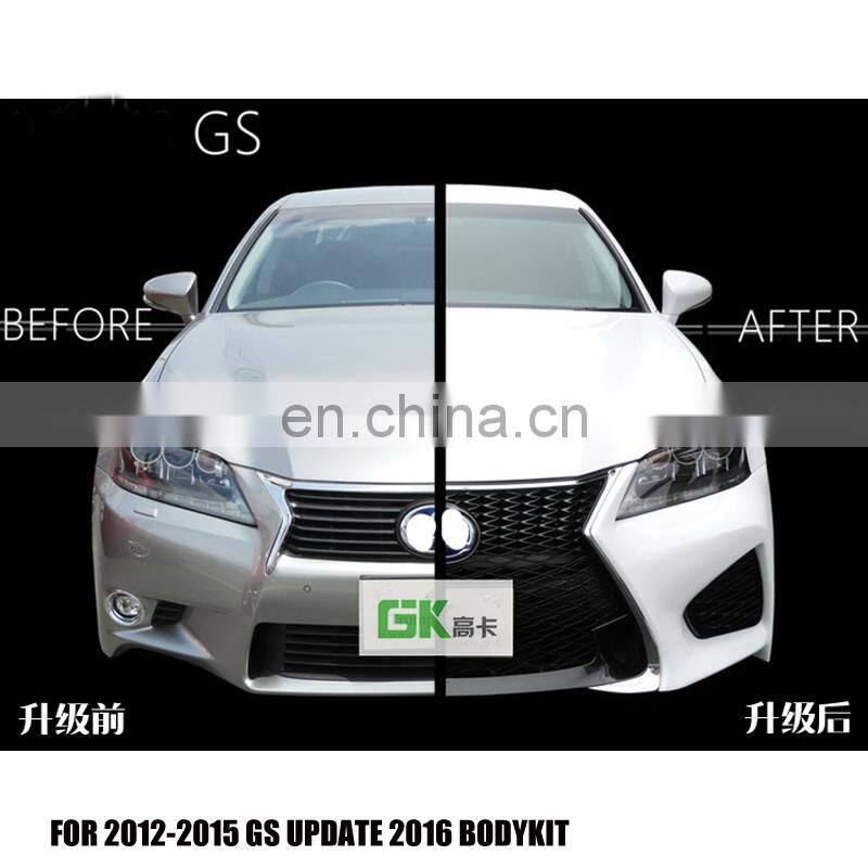 New styling facelift 2012-2015 GS300 CONVERSION KIT TO 2016 GS300 body kit for PP MATERIAL GRILLE WITH BUMPER