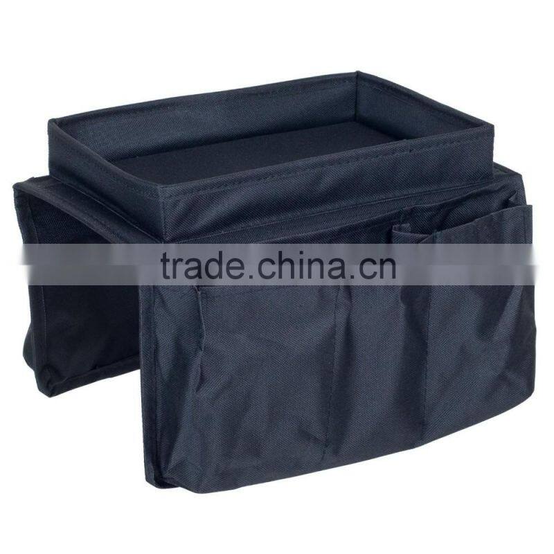 6 Pocket sofaside Armchair Caddy Arm Rest Organizer with Table Top