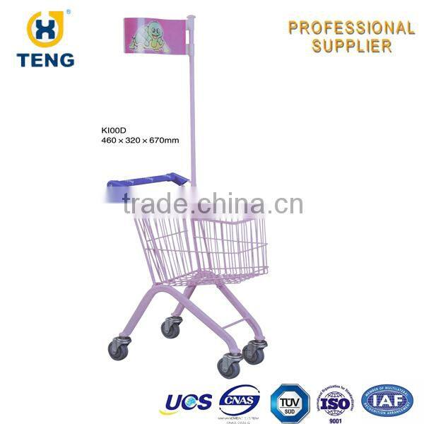 3-Tier Metal Kids Hot Selling Shopping Trolley For Sale