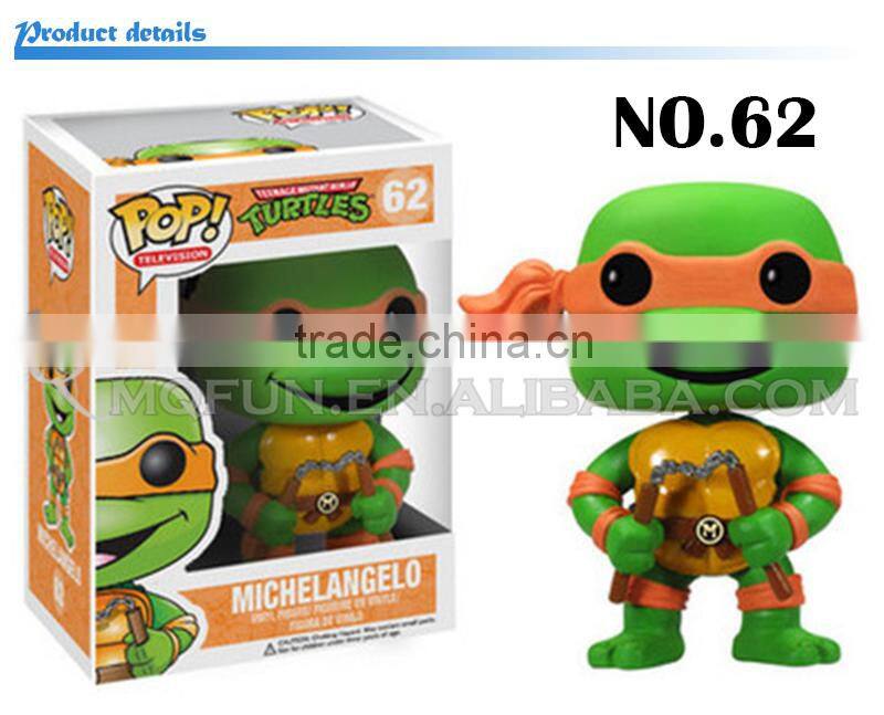 Mini Qute Funko Pop 4 styles Amine Ninja Turtle Leonardo super hero action figures cartoon models educational toy