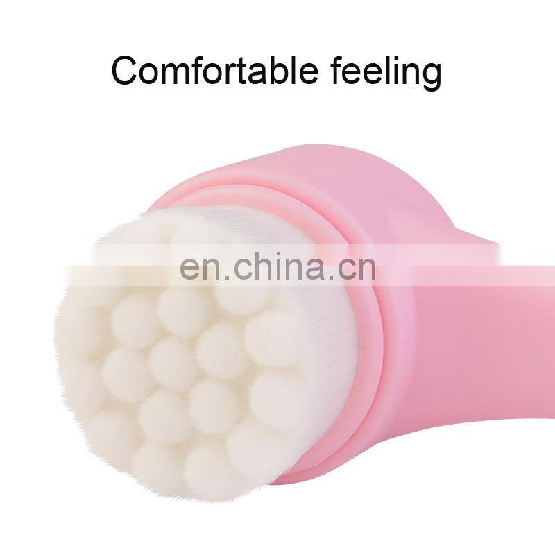 Wholesale Eco Friendly Biodegradable Korean Facial Cleansing Brush With Silicone Massage Brushes For Deep Cleaning