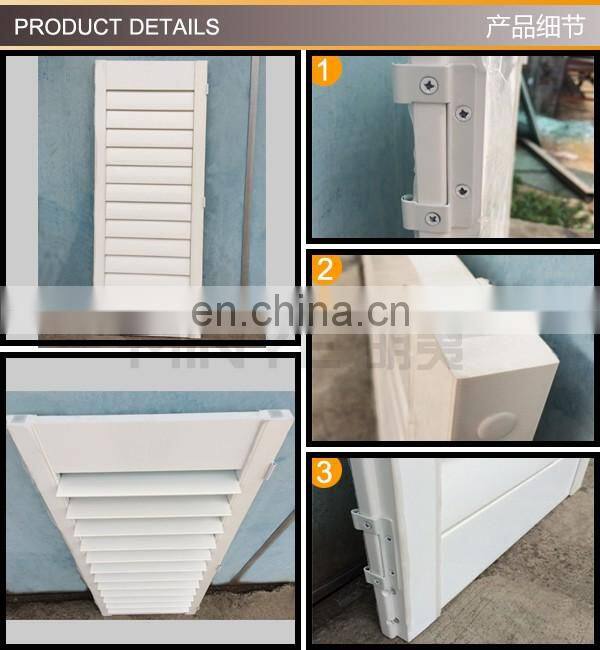 Professional manufacturer pvc window grill design with mosquito nets shutters louvers
