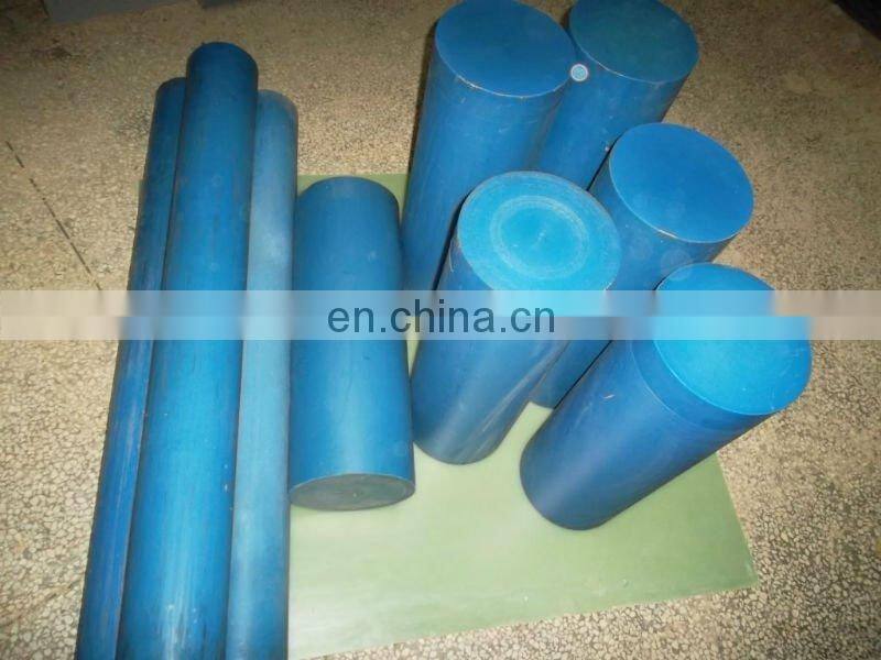 Blue color PA6 bar/ natural blue mc Nylon threaded rod