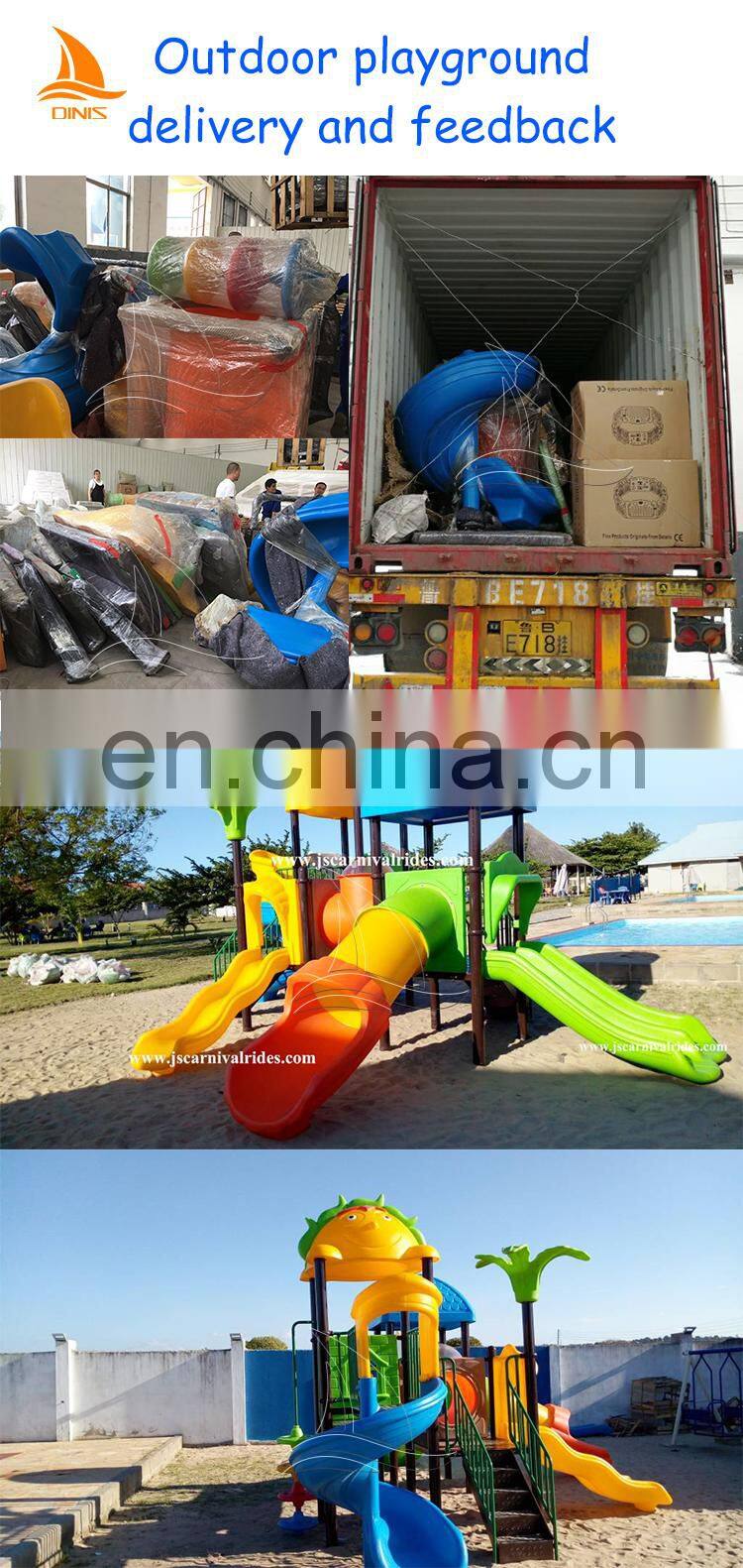 Outdoor children play games community play aresas item kiddy slides for sale