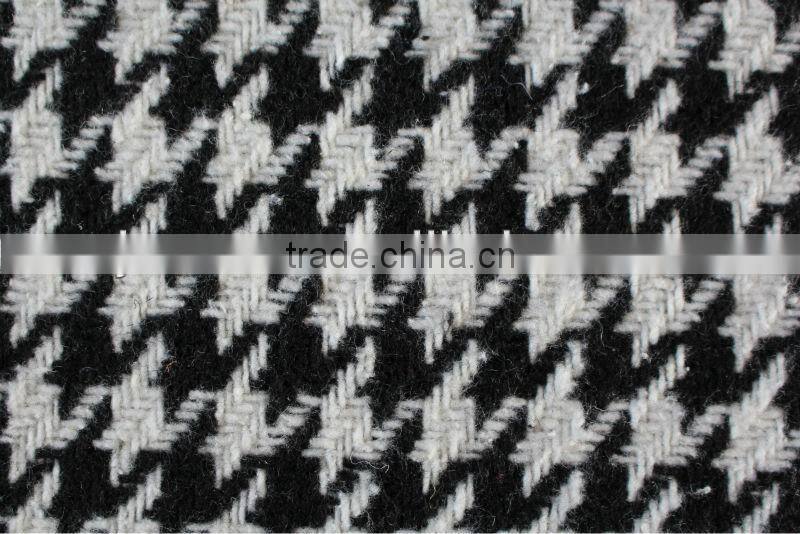 Trendy Houndstooth Wool Fabric