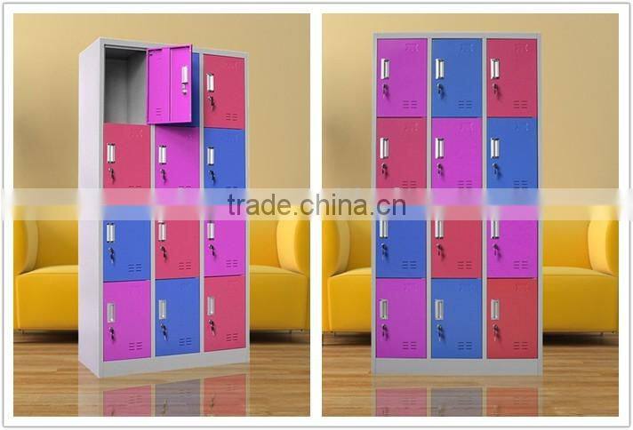 Hot Sale Micture Color 12 Door Public Place Metal Hot Lockers In UK