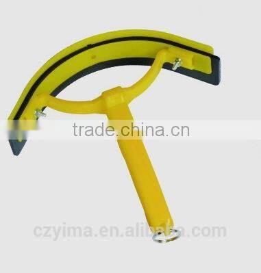 small wooden horse body brush with non-slip strap for horse grooming
