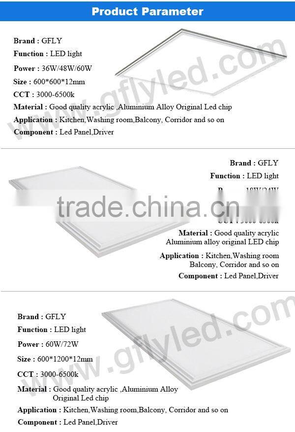 Slim LED Back panel light Size Customized 600x600 60W