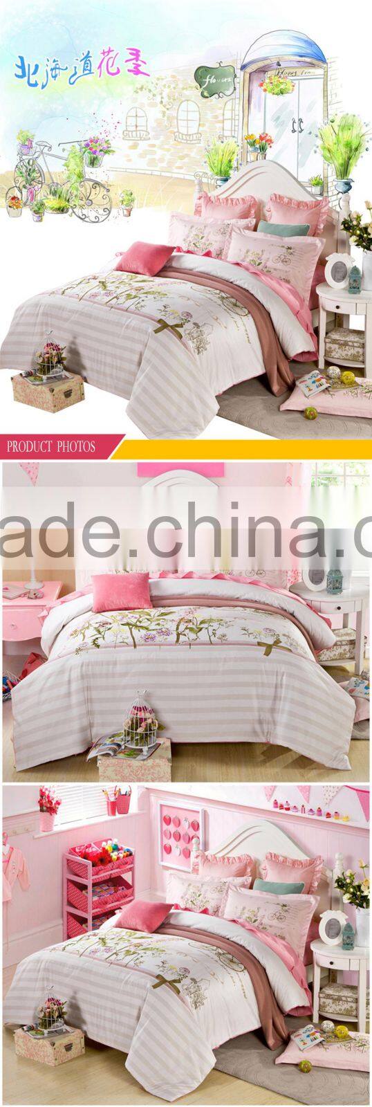 100% Cotton nice design embroidery bedding set