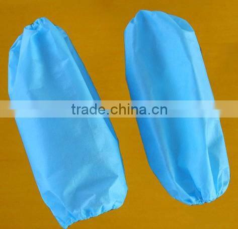 Food industry prtotection Disposable non woven PP white blue sleeve covers oversleeves elastic cuff China supplier