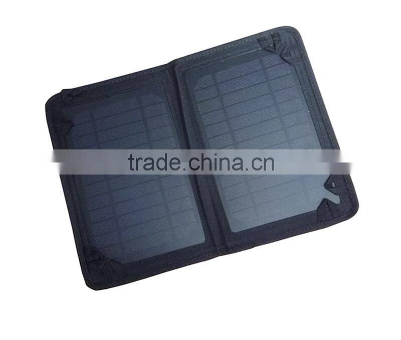 Black 7W Portable Solar Charger Price