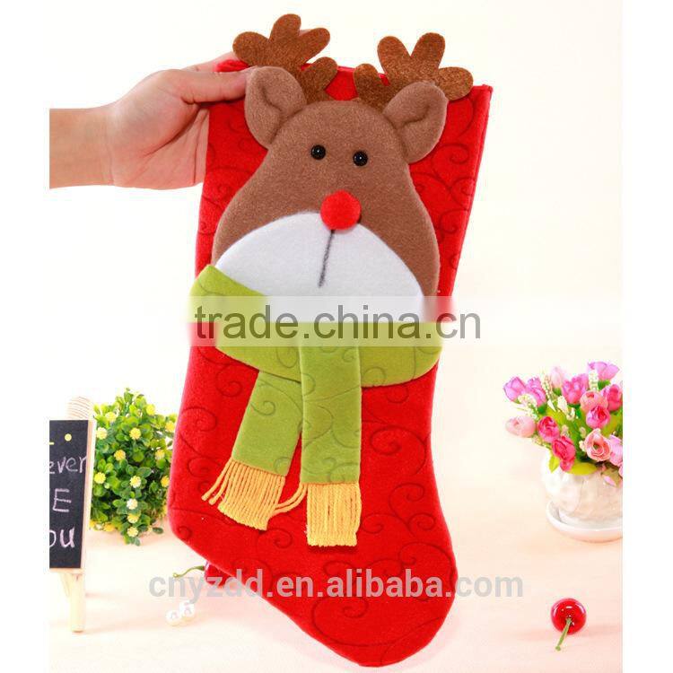 Hot Sale Christmas Decoration Gift /Soft Sock Gift Bag Docorated by Christmas Theme