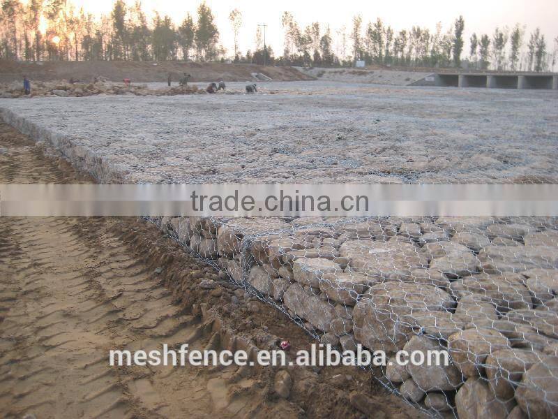 2*1*1m galvanized & pvc coated gabion box/basket/wire mesh for sale/China Alibaba Supplier/ISO 9001
