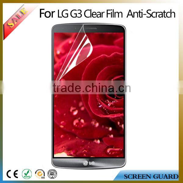 Lcd anti glare high transparency screen protector/film for LG G3