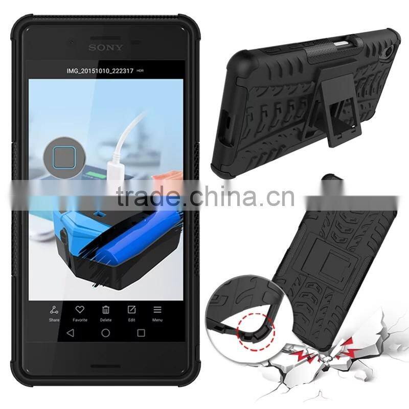 PC with Silicon Stand shock proof case For Coolpad Dazen Note 3 Lite