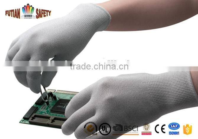 FTSAFETY ESD nylon glove with pu palm fit