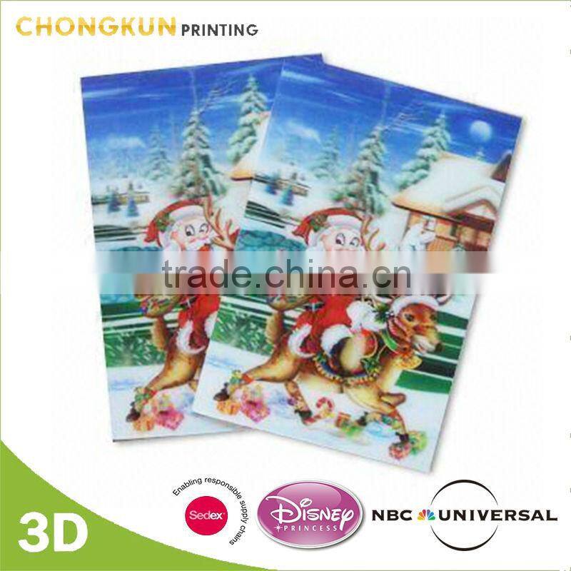 2015 3d christmas greeting card for kids