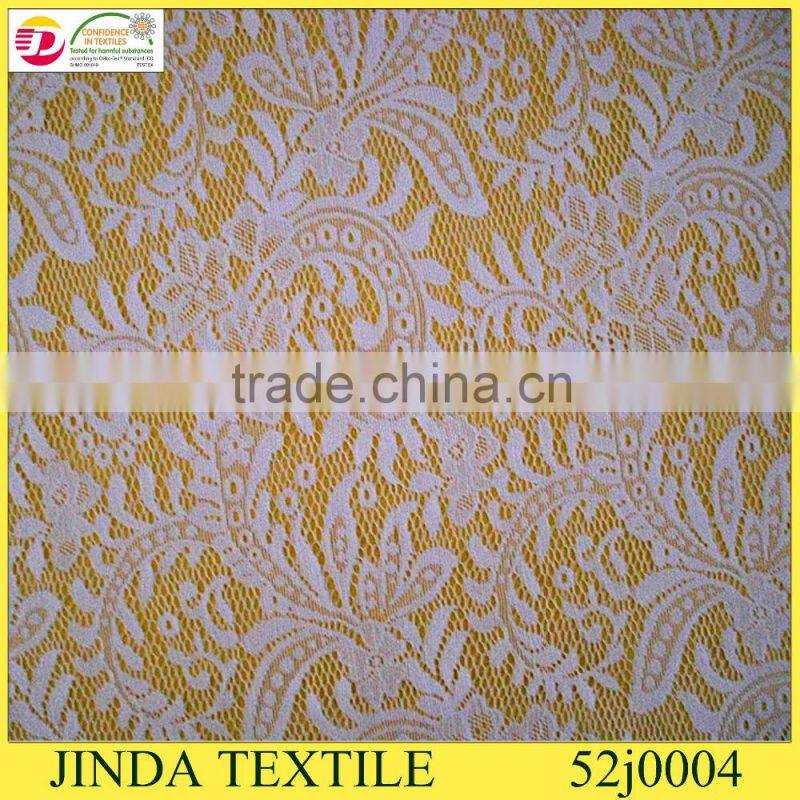 Manufacture of 100% White Nylon Lace Fabric For wholesales