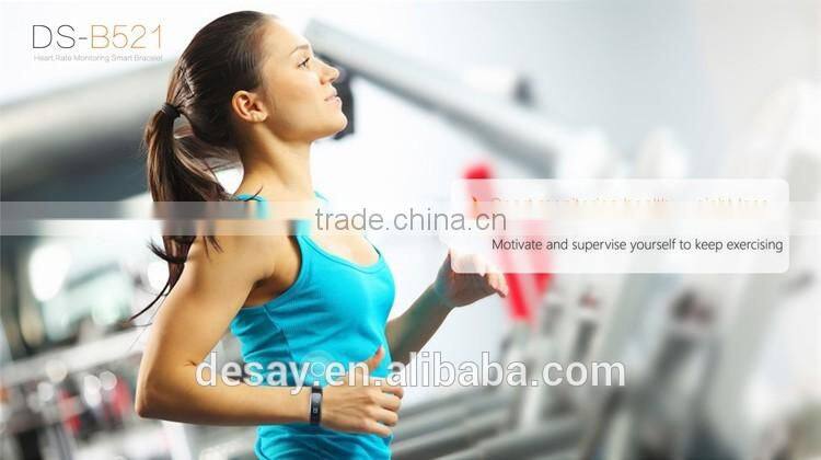 Desay Multi-function Pedometer Call/SMS DS-B521 Smart Band with Heart Rate for iOS 7.1 + Android 4.3 +