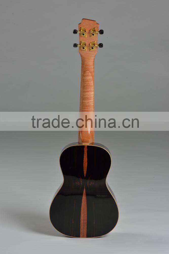 23 inch concert ebony wooden ukulele not plastic ukulele