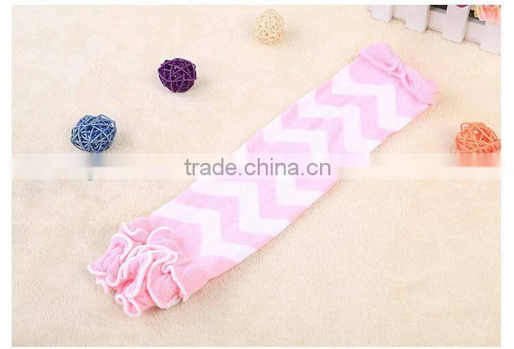New baby leg warmers with ruffles and good quality cotton legging chevron ruffle leg warmers infant socks leggings LW-23