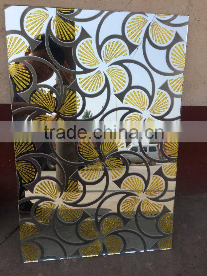4mm ice titanium glass / acid etched glass/ frosted glass