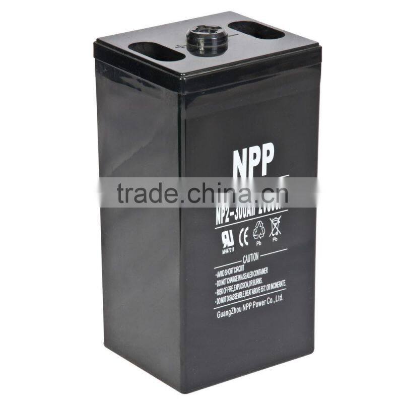waterproof solar lead acid vrla battery 2v 300ah